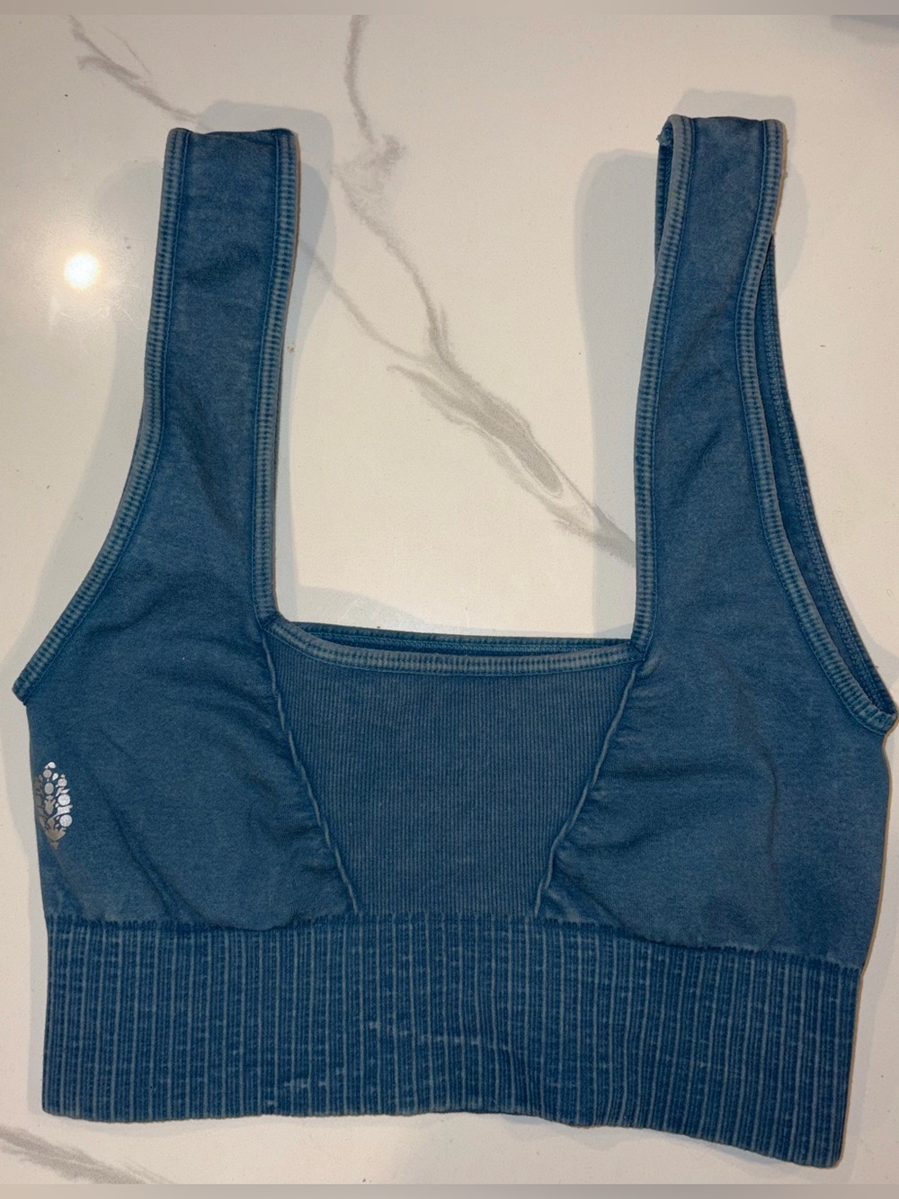 FP Movement Good Karma Square-Neck Bra Teal Size XS/S